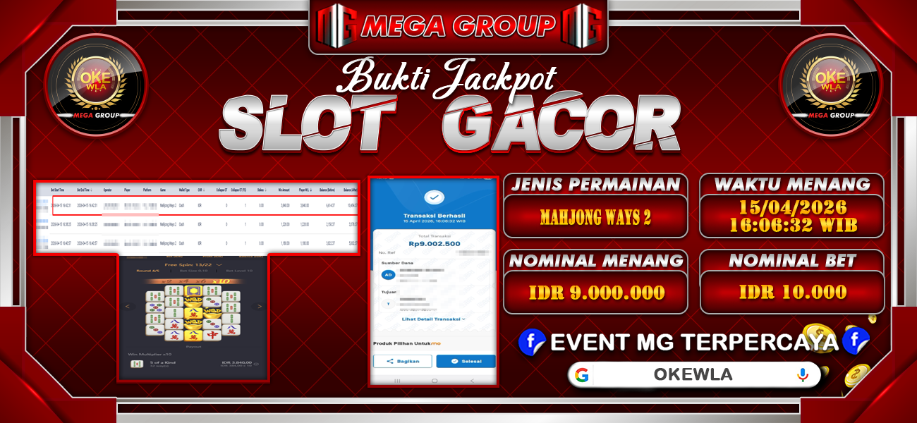 Bukti JP situs Okewla hari Rabu, 15 April 2026